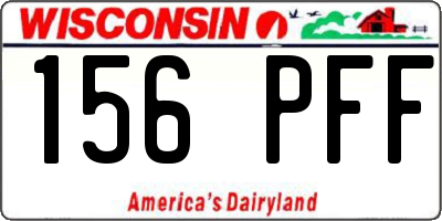 WI license plate 156PFF