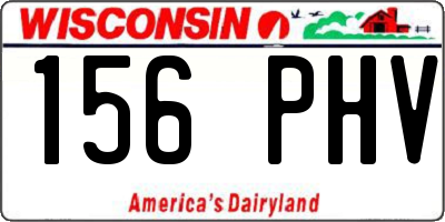 WI license plate 156PHV