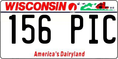 WI license plate 156PIC