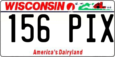 WI license plate 156PIX