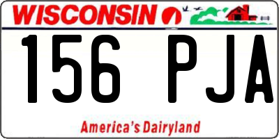 WI license plate 156PJA