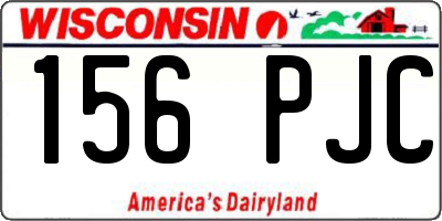 WI license plate 156PJC