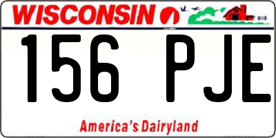 WI license plate 156PJE
