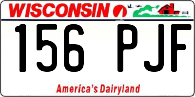 WI license plate 156PJF