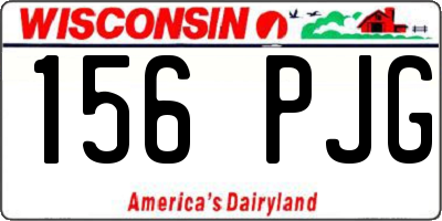 WI license plate 156PJG