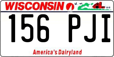 WI license plate 156PJI