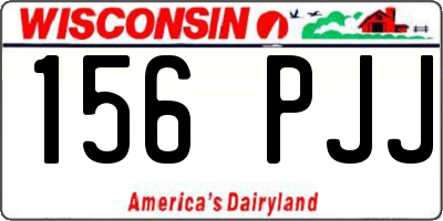 WI license plate 156PJJ