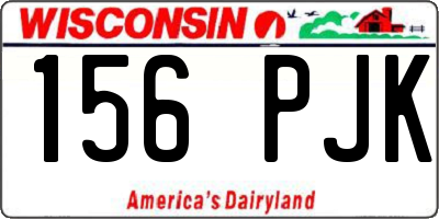 WI license plate 156PJK