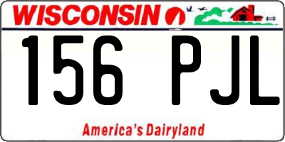 WI license plate 156PJL