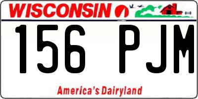 WI license plate 156PJM