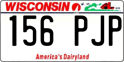 WI license plate 156PJP