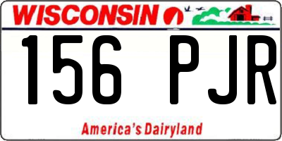 WI license plate 156PJR