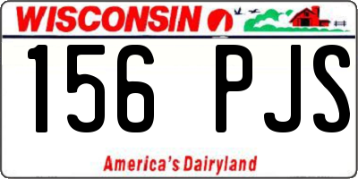 WI license plate 156PJS