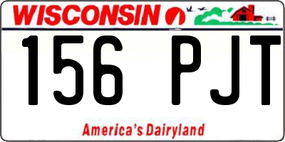 WI license plate 156PJT