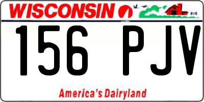 WI license plate 156PJV