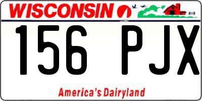 WI license plate 156PJX