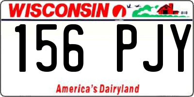 WI license plate 156PJY