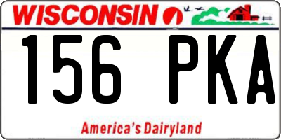WI license plate 156PKA
