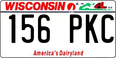 WI license plate 156PKC