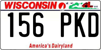 WI license plate 156PKD