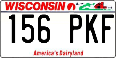 WI license plate 156PKF