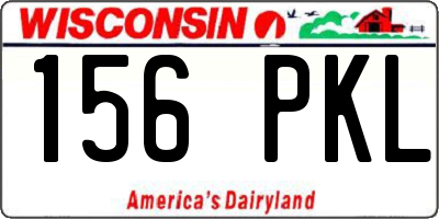 WI license plate 156PKL