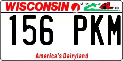 WI license plate 156PKM