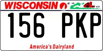 WI license plate 156PKP