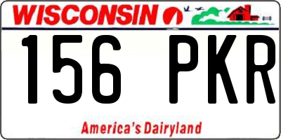 WI license plate 156PKR