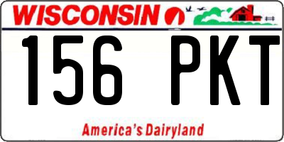 WI license plate 156PKT