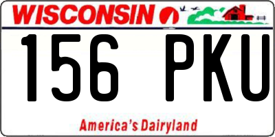 WI license plate 156PKU
