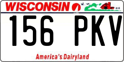 WI license plate 156PKV