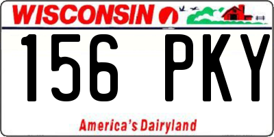 WI license plate 156PKY