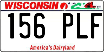 WI license plate 156PLF