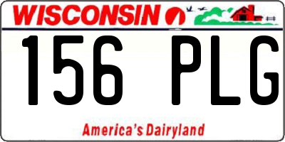 WI license plate 156PLG