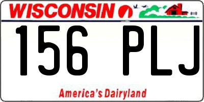 WI license plate 156PLJ