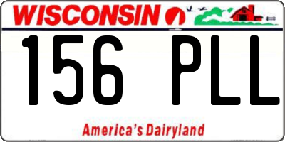 WI license plate 156PLL
