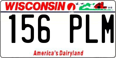 WI license plate 156PLM