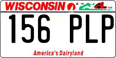 WI license plate 156PLP