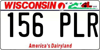 WI license plate 156PLR