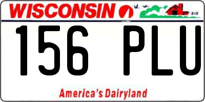 WI license plate 156PLU