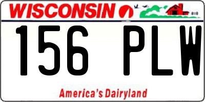 WI license plate 156PLW
