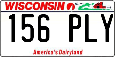 WI license plate 156PLY