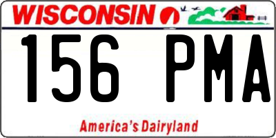 WI license plate 156PMA
