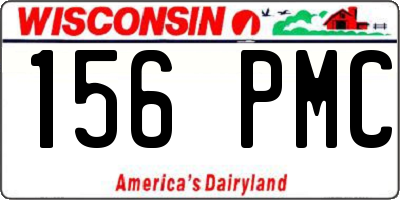 WI license plate 156PMC