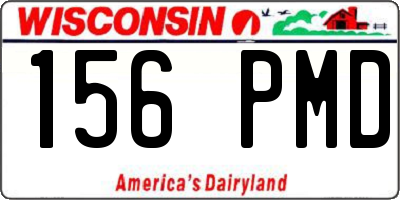 WI license plate 156PMD