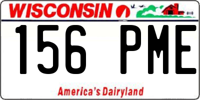 WI license plate 156PME