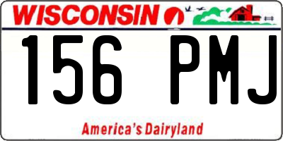 WI license plate 156PMJ
