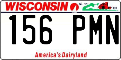 WI license plate 156PMN
