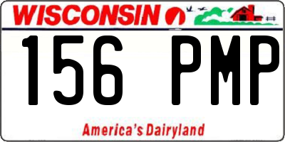 WI license plate 156PMP